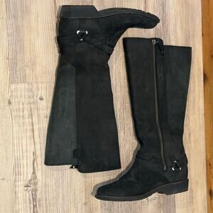 Teva Black Leather De La Vina Knee High Waterproof Riding Boot - size 8.5